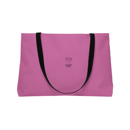 Pink Weekender Tote Bag W/ Black