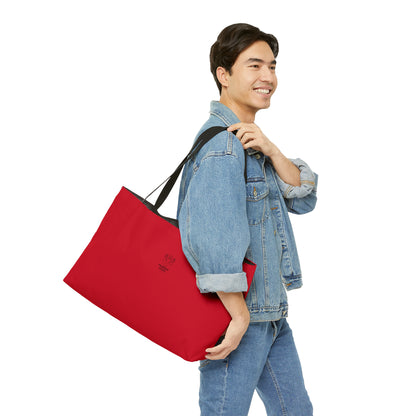 Red Weekender Tote Bag W/ Black