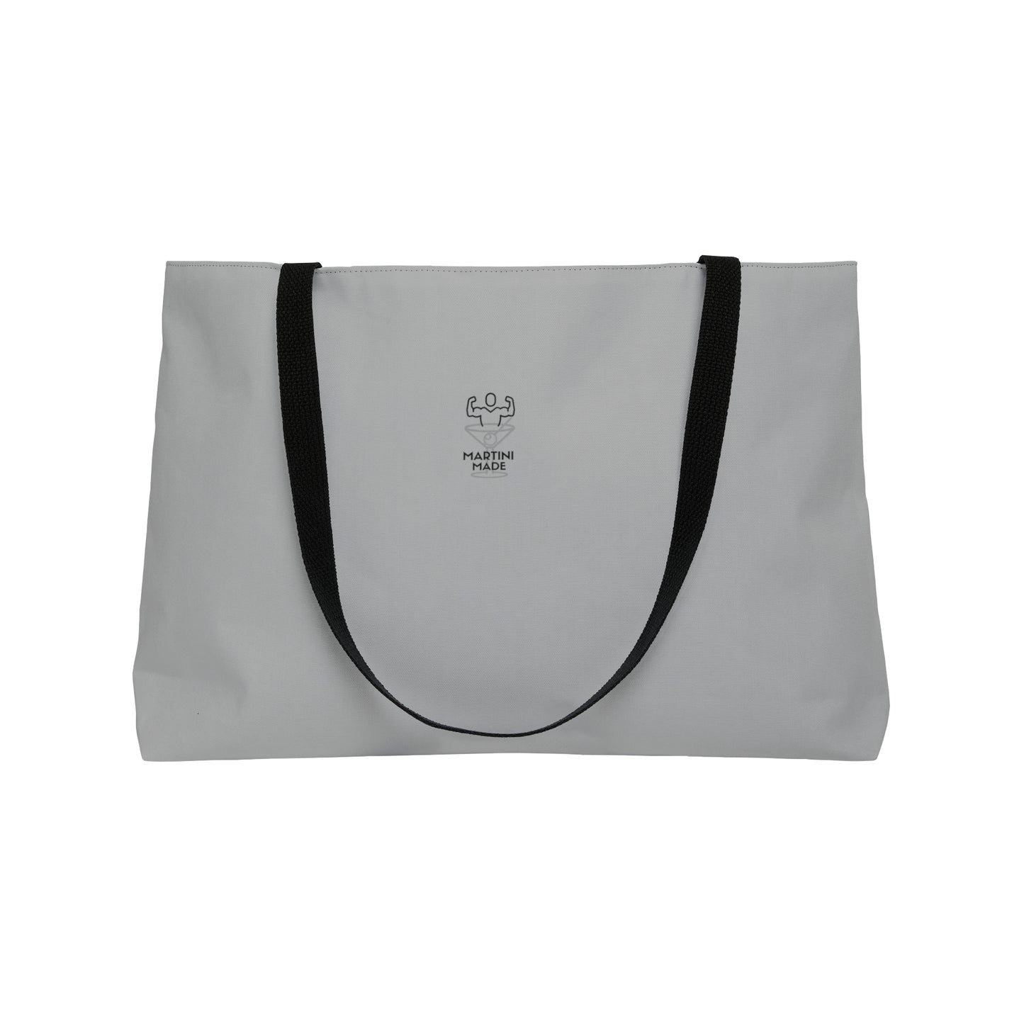 Grey Weekender Tote Bag W/ Black