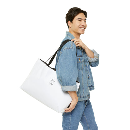 White Weekender Tote Bag W/ Black