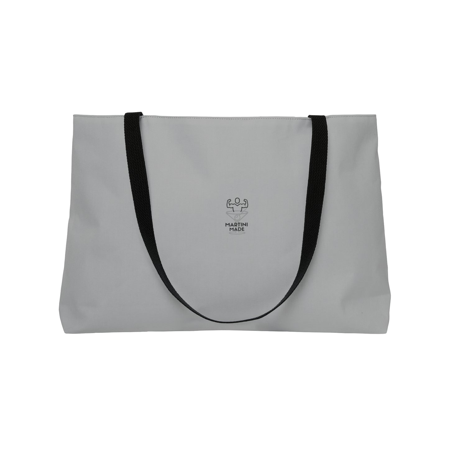 Grey Weekender Tote Bag W/ Black