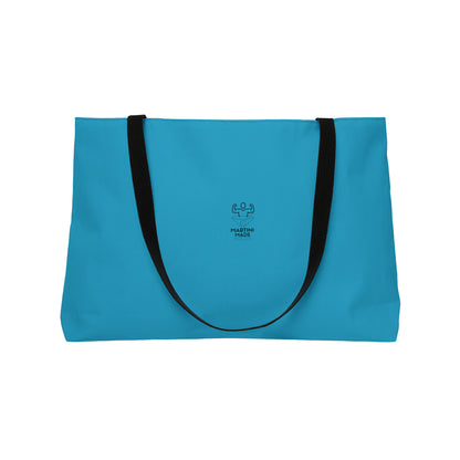 Blue Weekender Tote Bag W/ Black