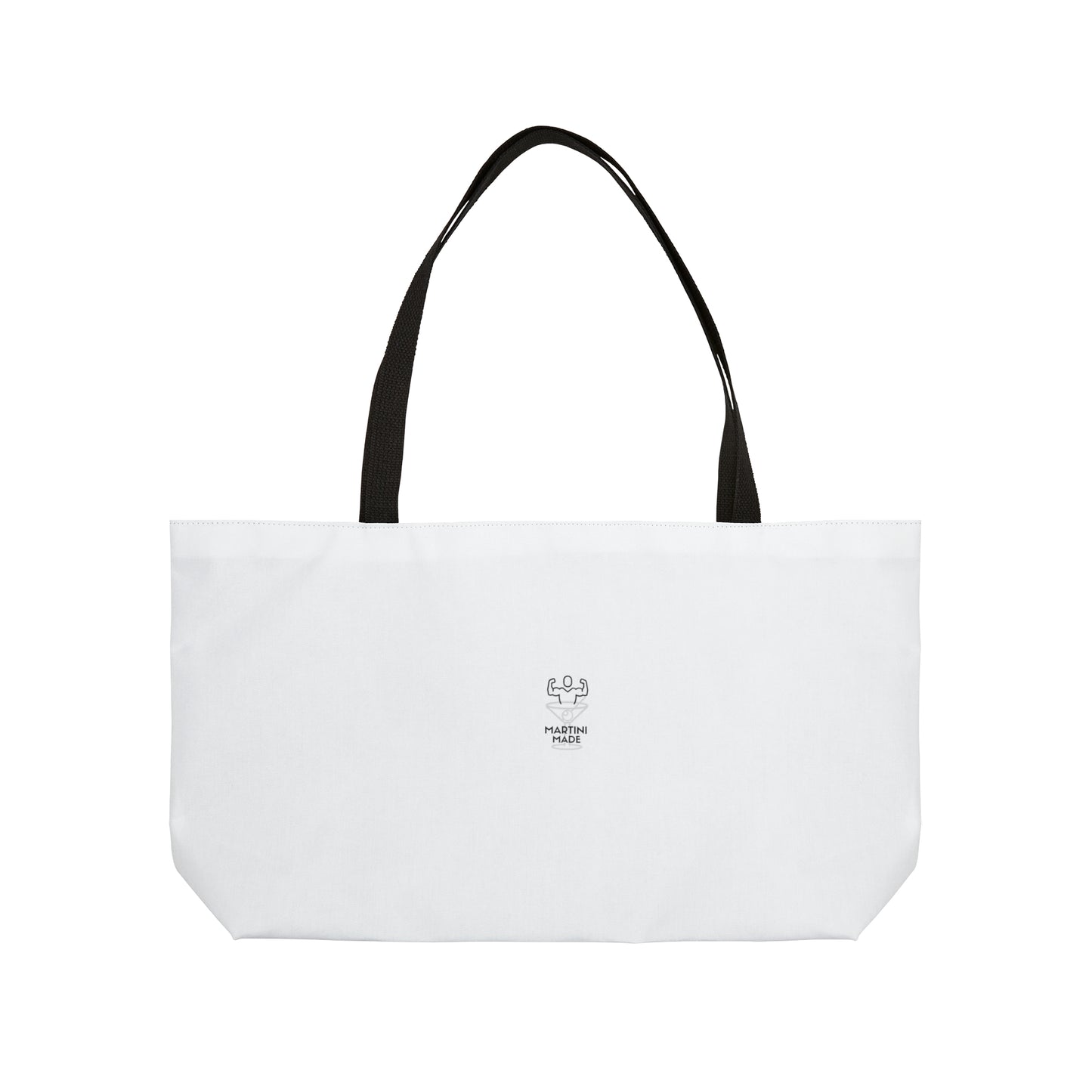 White Weekender Tote Bag W/ Black