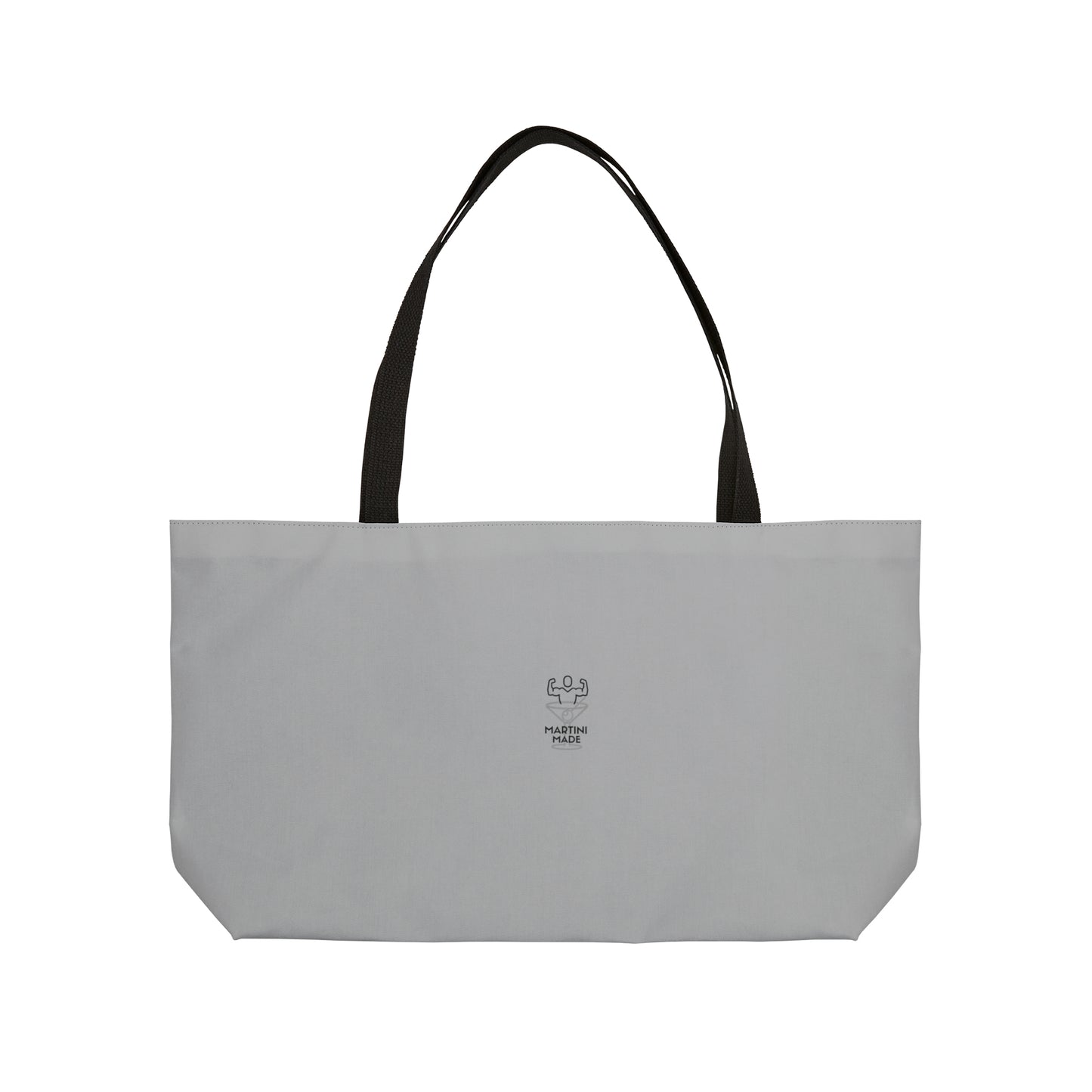 Grey Weekender Tote Bag W/ Black